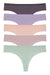 Pamuklu Fitilli Paça Iz Yapmaz Lastikli Tanga 5'li Paket 1450 - Mürdüm-Lila-Yavru-Gül Kurusu-Mint