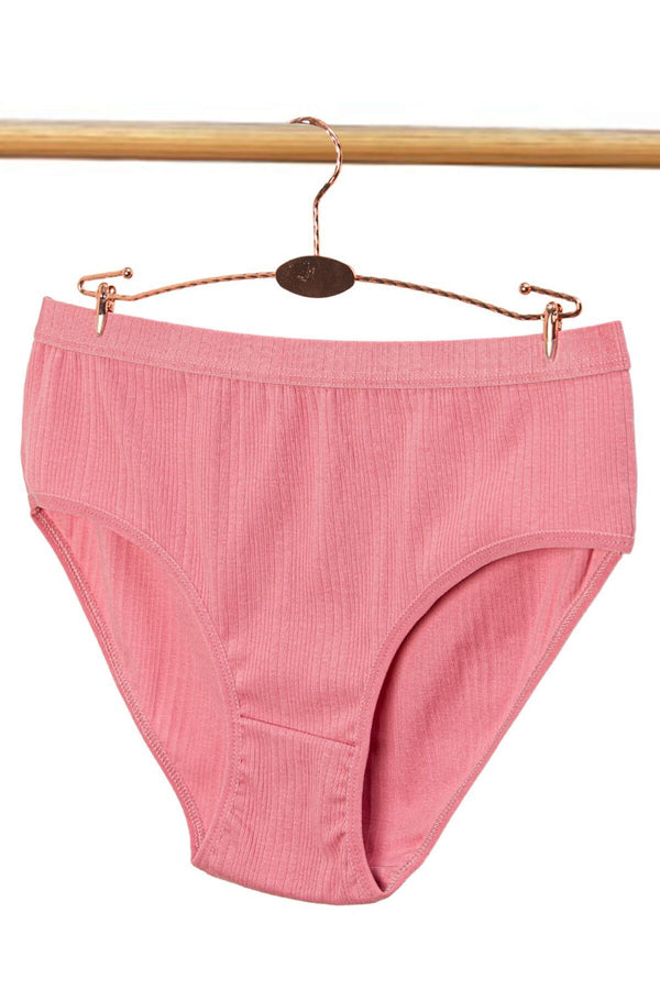 Kadın Özel Tasarım Fitilli Pamuklu Külot 5'li Paket 5200 - Pembe Grubu
