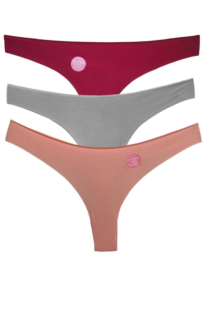 Dikişsiz Iz Yapmaz Lazer Kesim String 3'lü - 1350 Renkli-2