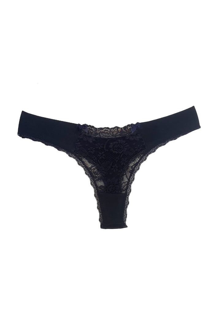 Dantelli Tanga 5'li - 1660-1 Bordo