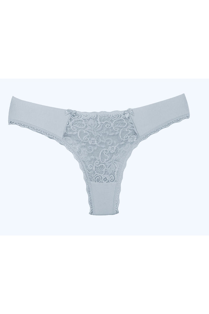 Dantelli Tanga 5'li - 1660-1 Kırmızı