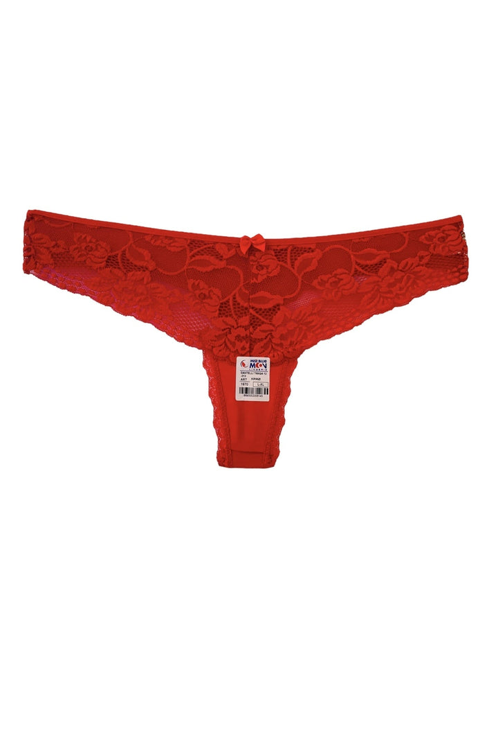 Dantelli Tanga 5'li - 1670 Bordo