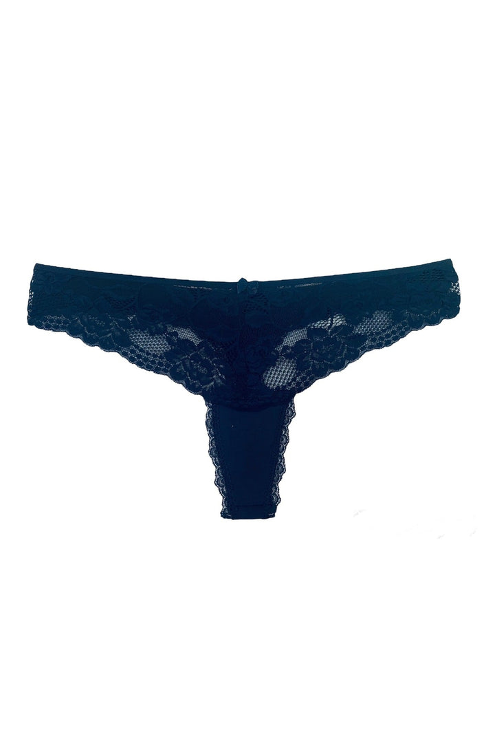 Dantelli Tanga 5'li - 1670 Lacivert