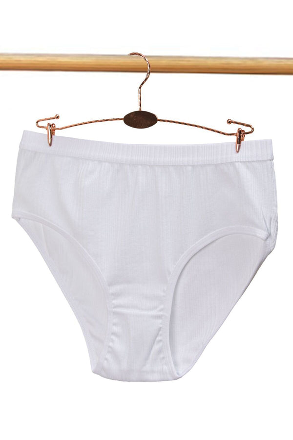 Kadın Özel Tasarım Fitilli Pamuklu Külot 5'li Paket 5200 - Beyaz