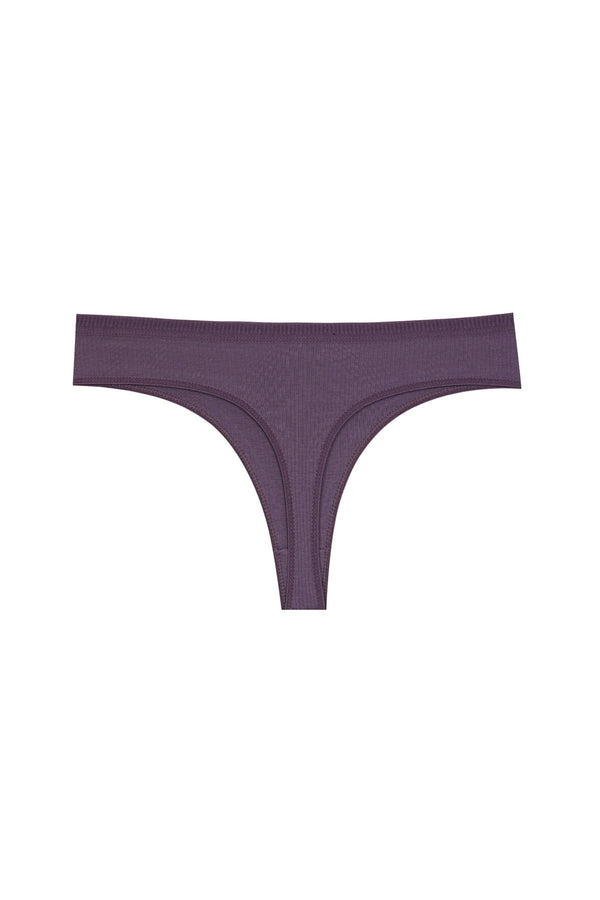 Pamuklu Fitilli Paça Iz Yapmaz Lastikli Tanga 5'li Paket 1450 - Mürdüm-Lila-Yavru-Gül Kurusu-Mint