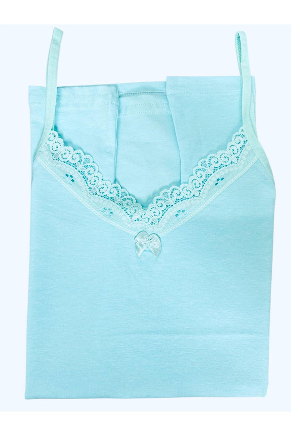 V Yaka Dantelli Tekli Atlet 8000-1 - Mint