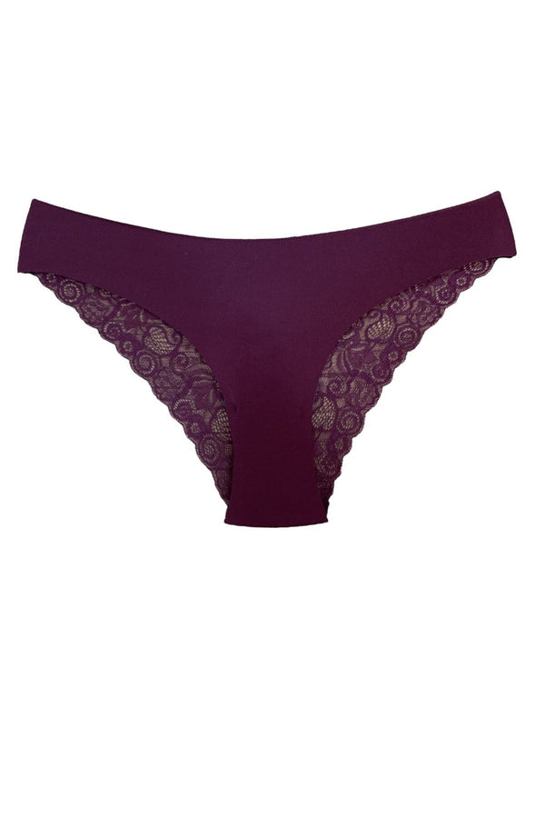 Özel Iz Yapmaz Doku Lazer Kesim Dantelli 5'li Külot 3160 - Renkli