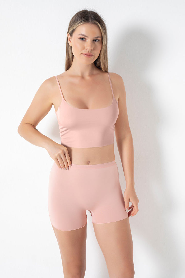Basic Lazer Kesim Dikişsiz Kadın Boxer/şort - 2400 Yavru