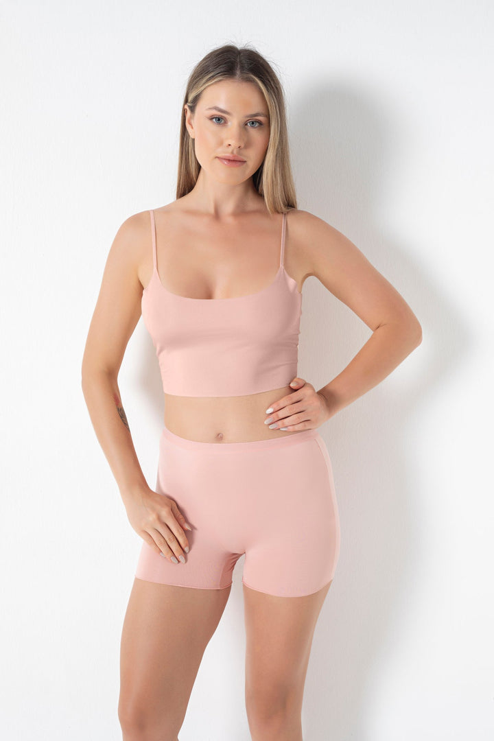Basic Lazer Kesim Dikişsiz Kadın Boxer/şort - 2400 Yavru