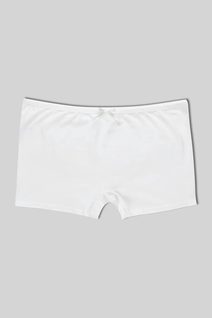 Tekli Pamuklu Kadın Boxer/şort - 2500 Ekru