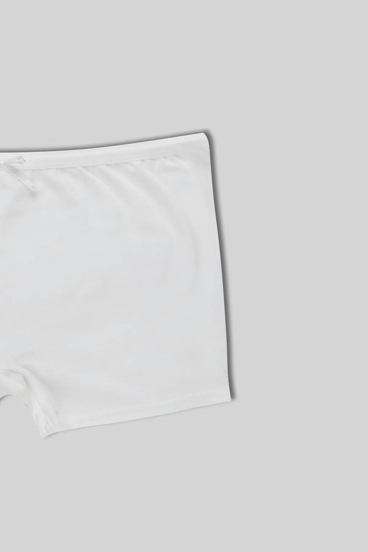 Tekli Pamuklu Kadın Boxer/şort - 2500 Ekru