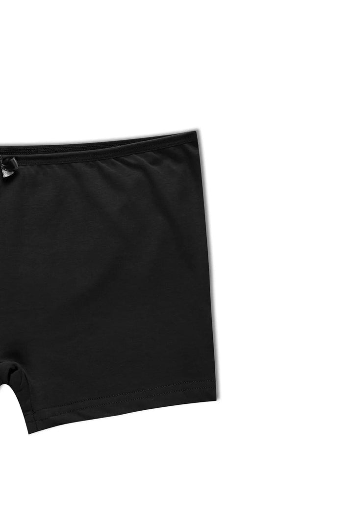 Tekli Pamuklu Kadın Boxer/şort - 2500 Siyah