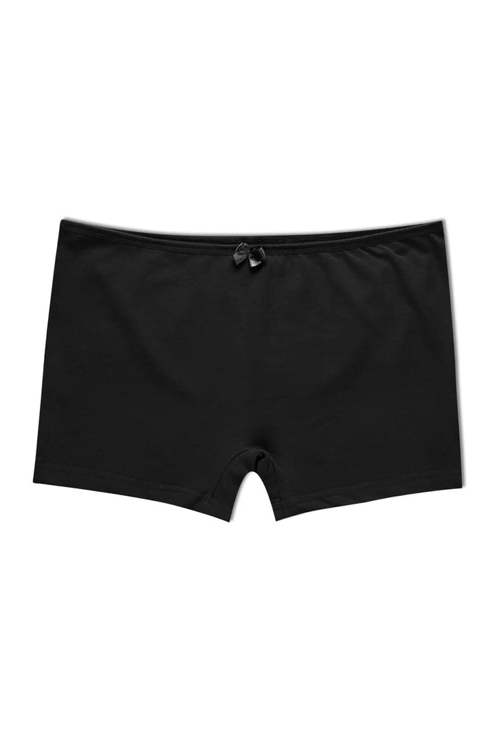 Tekli Pamuklu Kadın Boxer/şort - 2500 Siyah