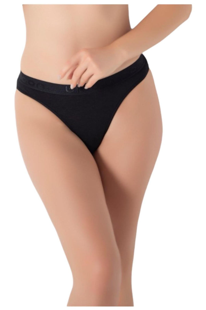 Kadın Tekli Basic Pamuklu Slip - 3444 Siyah