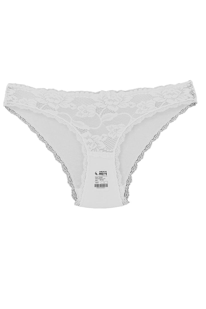 Önü Dantelli 5'li Külot - 3600-1 Siyah
