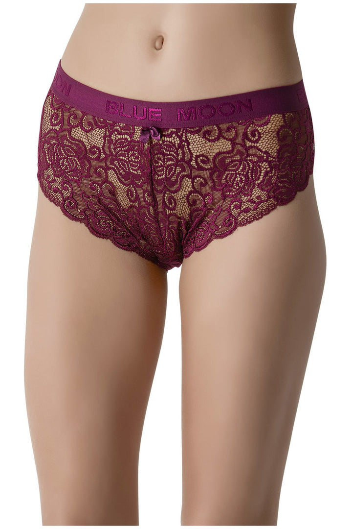 Yüksek Bel Kemerli Bato 5'li Külot - 5345-1 Bordo