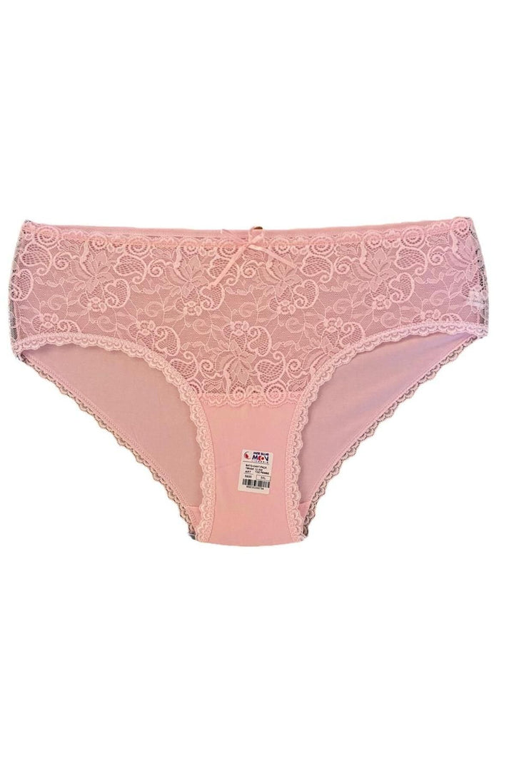 Yüksek Bel Dantelli Bato 5'li Külot - 5600-1 Lacivert