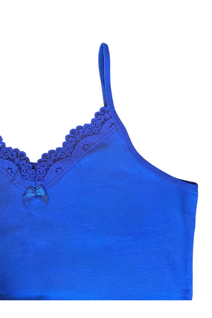 V Yaka Dantelli Tekli Atlet - 8000-1 Saks